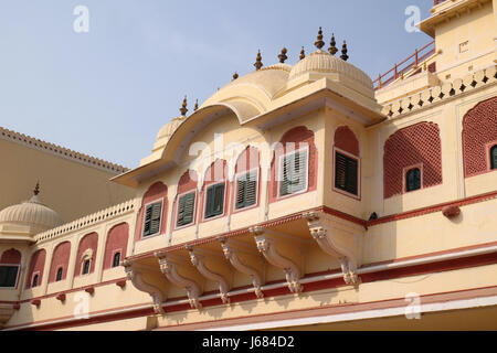 Chandra Mahal in Jaipur City Palace, Rajasthan, India. Palace was the seat of the Maharaja of Jaipur Stock Photo