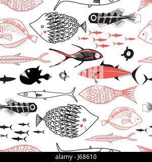Vector graphics of a sea pattern Stock Vector