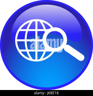 blue optional button globe planet earth world cut out sign signal blue optional Stock Photo