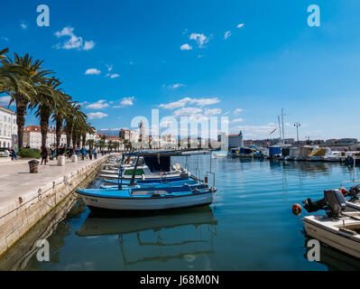 Split, Croatia - 27 March 2016 - Split, Croatia, on a sunny day with blue sky above. Stock Photo