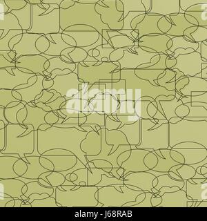 Group of speech bubbles with outline in eps vector for any design Stock ...