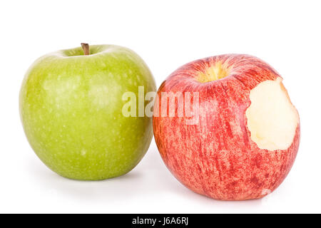 apples with bite Stock Photo