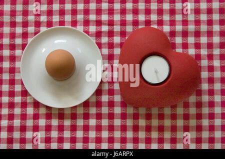 egg with heart Stock Photo