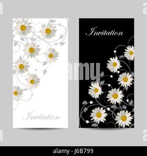 Set of vertical banners with flowers Stock Vector