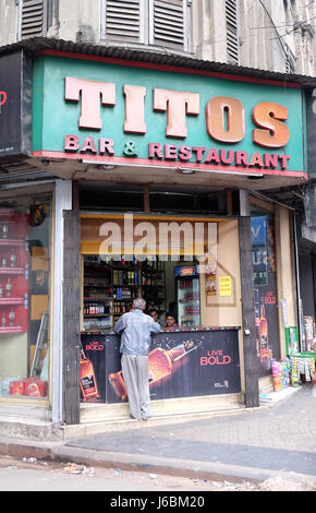 Titos bar and retoran in Kolkata, India on February 11, 2016. Stock Photo