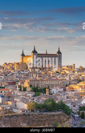 Alcazar in Toledo, close tele lens view Stock Photo