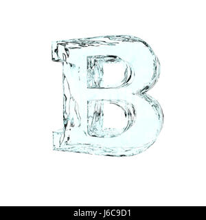 ice letter sign signal cold frozen writing font typography illustration cool Stock Photo