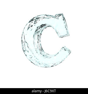 ice letter sign signal cold frozen writing font typography illustration cool Stock Photo