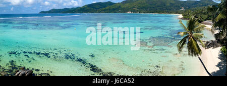 Aerial view of Anse Royale, Mahe, Seychelles