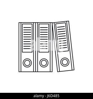 Office folders icon in outline style Stock Vector