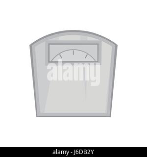 Mechanical scales icon, black monochrome style Stock Vector