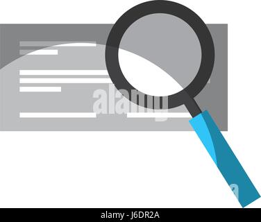 check bank with magnifying glass Stock Vector