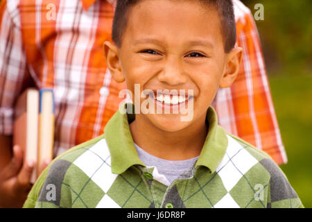Happy young kids smiling and laughing. Stock Photo