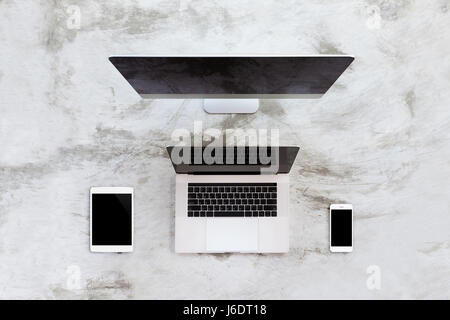 new modern communication device on top view Stock Photo