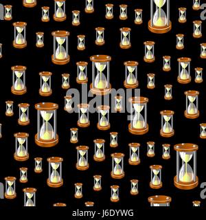 Sandclock Seamless Pattern Stock Vector