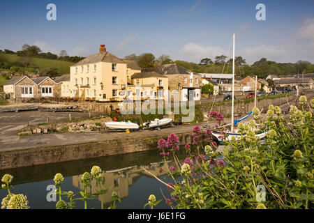 UK, Cornwall, St Austell, Charlestown, Pier House Hotel and Harbourside Inn beside historic harbour Stock Photo