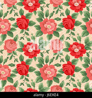 Seamless floral background pattern Stock Photo