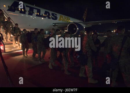 36th Wing leadership line up to greet Airmen from the 554th RED HORSE ...