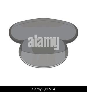 Cap icon, black monochrome style Stock Vector