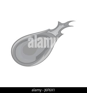 Falling meteorite icon, black monochrome style Stock Vector