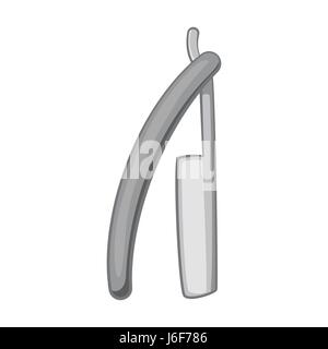 Shave razor icon, black monochrome style Stock Vector