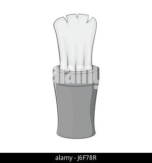 Shaving brush icon, black monochrome style Stock Vector