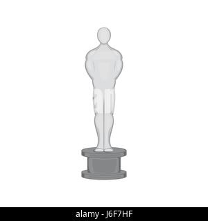 Oscar icon, black monochrome style Stock Vector