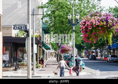 Wisconsin Kenosha County,Kenosha,Sixth th Avenue,shopping shopper shoppers shop shops market markets buying selling,retail store stores business busin Stock Photo