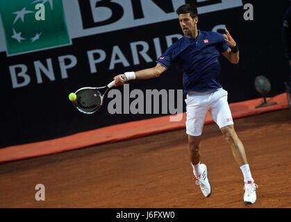 Rome, Italy. 20th May, 2017. Juan Martin Del Potro of Argentina returns