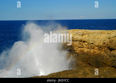 waves rock malta strengths sea waves salt water sea ocean water waves water Stock Photo