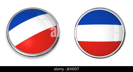 germany german federal republic flag button banner state federal travel Stock Photo