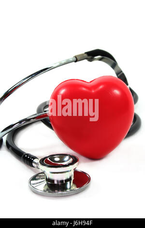 stethoscope with heart Stock Photo