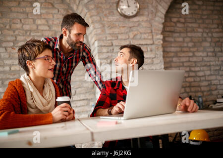 graphic designers meeting -team working together Stock Photo