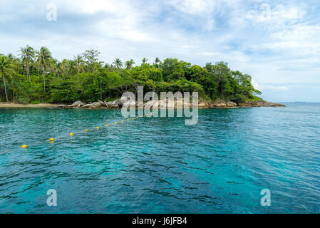 Snorkeling point with beautiful coralscape at Racha Island Phuket Thailand Stock Photo