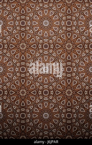 Vintage Background of Decorative Islamic Wood Art Stock Photo