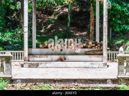 Place for Burn Dead Body of Buddhist in Funeral Day Stock Photo