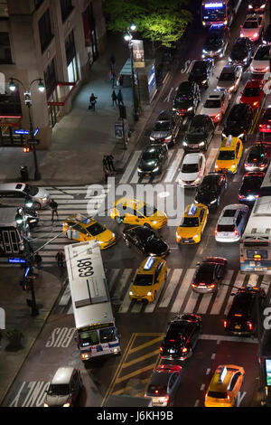 Busy Intersection at 34th Street and Madison Avenue, NYC, USA Stock Photo