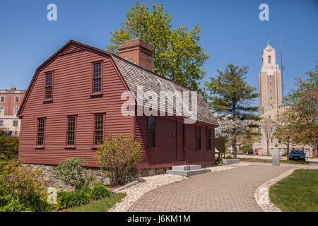The Sylvanus Brown House at The Slater Mill in Pawtucket, RI Stock Photo