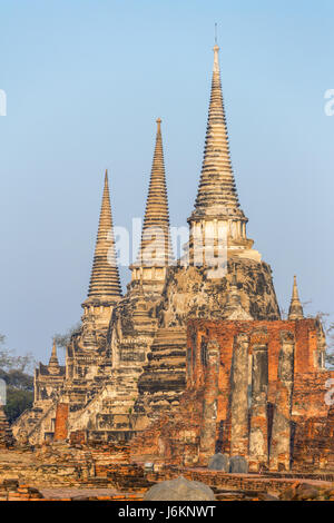 Wat Phra Si Sanphet Temple in Ayutthaya Historical Park, Thailand Stock Photo