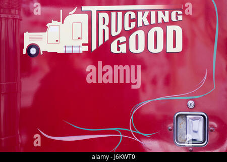 Spray painted Truck, Trucking good Stock Photo