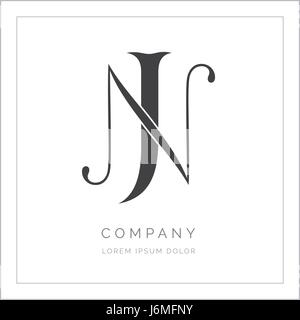 JN letter vector logo design Stock Vector