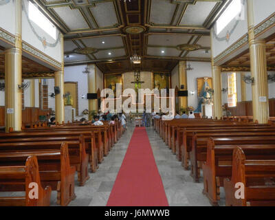 09170 Interior of the Immaculate Conception Parish Church Pandi, Bulacan  05 Stock Photo