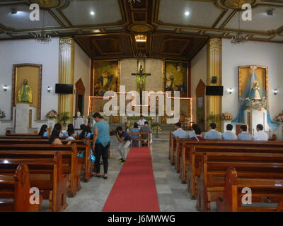 09170 Interior of the Immaculate Conception Parish Church Pandi, Bulacan  09 Stock Photo