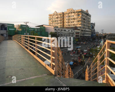 09438 Pedestrian footbridge Puregold Tayuman Juan Luna C-8 Capulong Tayuman Pritil Tondo Manila Stock Photo