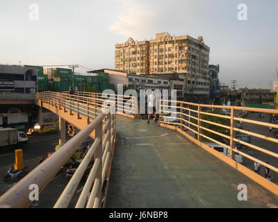 09438 Pedestrian footbridge Puregold Tayuman Juan Luna C-10 Capulong Tayuman Pritil Tondo Manila Stock Photo