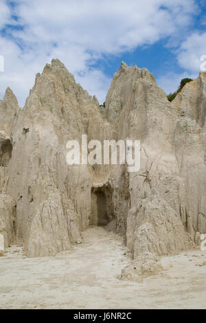 environment enviroment greece geology clay eroded nature travel hill holiday Stock Photo