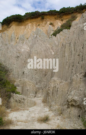 environment enviroment greece geology clay eroded nature travel hill holiday Stock Photo