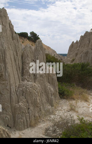 environment enviroment greece geology clay eroded nature travel hill holiday Stock Photo