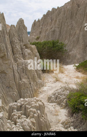 environment enviroment greece geology clay eroded nature travel hill holiday Stock Photo