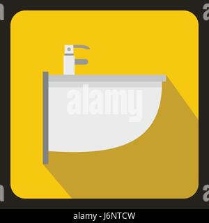 Bidet icon in flat style Stock Vector